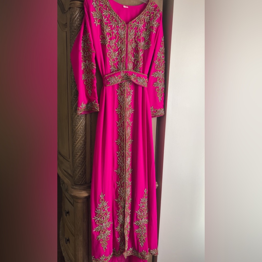 Elegant Pink Embroidered Dress